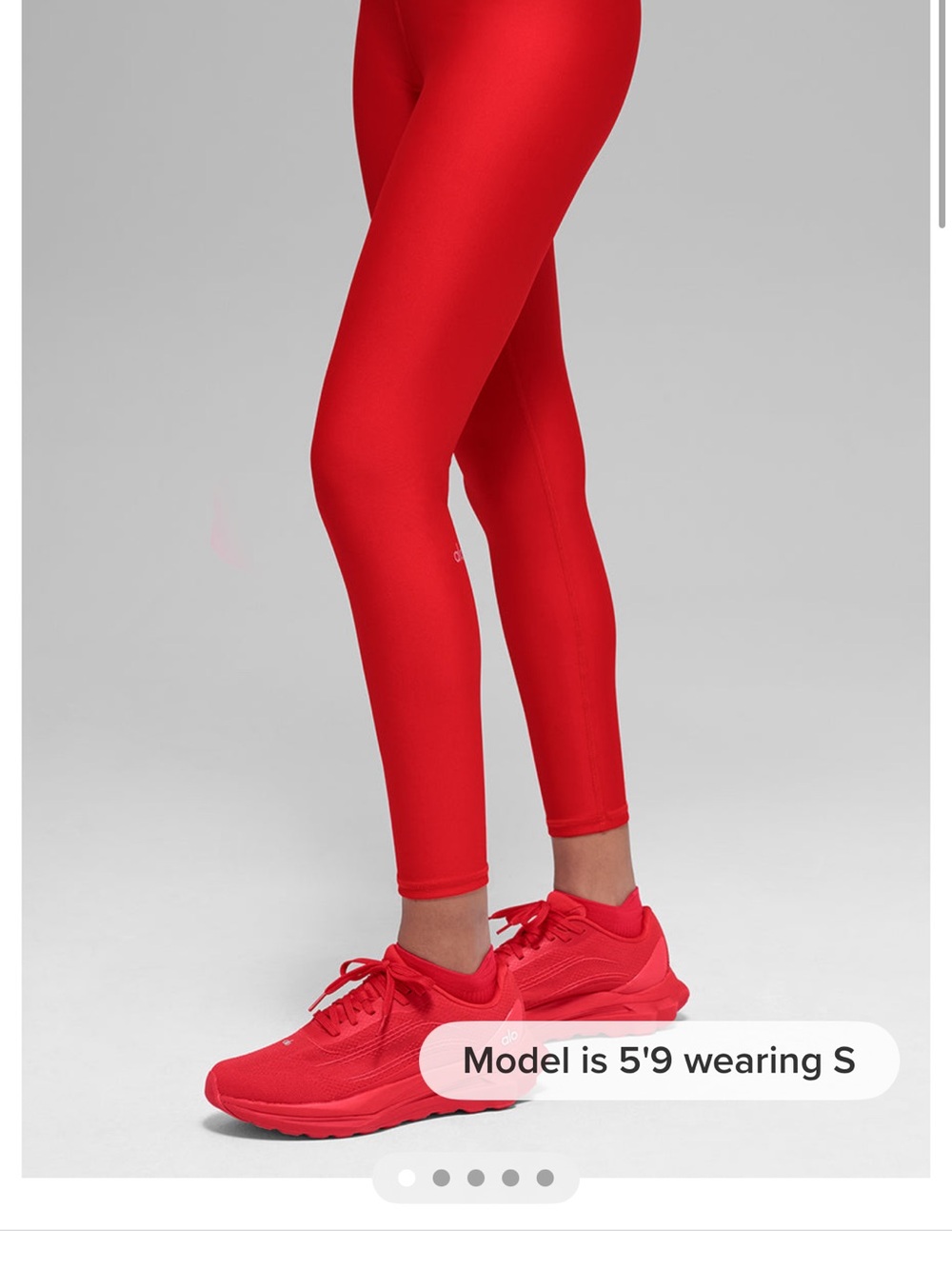 ALO Yoga Red High-Rise Performance Leggings